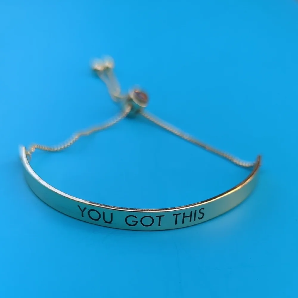Inspirational Gold Tone Bracelet